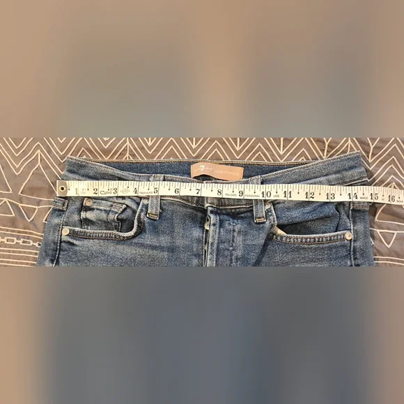 7 For All Mankind Luxe Vintage Slim Boyfriend Cropped Style Size 29 - Picture 7 of 12